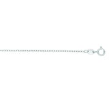 14K White Gold 1.2mm Open Cable 16 Chain with Spring Ring Clasp