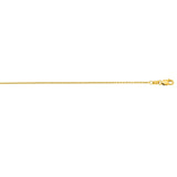 14K Yellow Gold 1.1mm Oval Cable 18 Chain with Lobster Lock