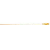 14K Yellow Gold 1.5mm Oval Cable 20 Chain with Lobster Lock