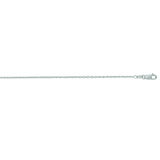 14K White Gold 1.5mm Oval Cable 20 Chain with Lobster Lock
