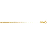 14K Yellow Gold 0.81mm Singapore 18 Chain with Spring Ring Clasp