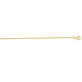 14K Yellow Gold 1.1mm Singapore 16 Chain with Spring Ring Clasp