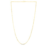 14K Yellow Gold 1.3mm Singapore 20 Chain with Spring Ring Clasp