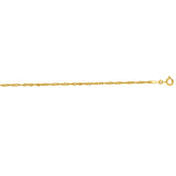 14K Yellow Gold 1.8mm Singapore 20 Chain with Spring Ring Clasp