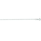 14K White Gold 0.81mm Singapore 18 Chain with Spring Ring Clasp