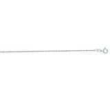14K White Gold 1.1mm Singapore 18 Chain with Spring Ring Clasp
