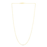 14K Yellow Gold 1.5mm Bead 18 Chain with Lobster Lock