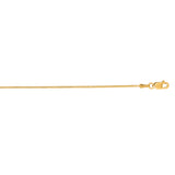 14K Yellow Gold 0.9mm Round Snake 16 Chain with Lobster Lock