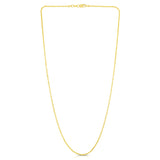 14K Yellow Gold 1.5mm Sparkle 10 Chain Anklet with Lobster Lock
