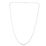 14K White Gold 1.5mm Sparkle 16 Chain with Lobster Lock