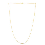 14K Yellow Gold 0.6mm Round Wheat 18 Chain with Lobster Lock