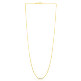 14K Yellow Gold 1mm Round Wheat 16 Chain with Lobster Lock