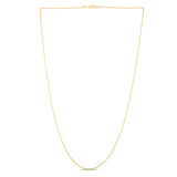 14K Yellow Gold 1.2mm Round Wheat 20 Chain with Lobster Lock