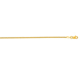 14K Yellow Gold 1.5mm Round Wheat 20 Chain with Lobster Lock