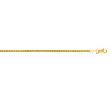 14K Yellow Gold 2.1mm Round Wheat 30 Chain with Lobster Lock