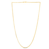 14K Yellow Gold 1.8mm Square Wheat 18 Chain with Lobster Lock