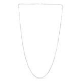 14K White Gold 0.9mm Square Wheat 20 Chain with Lobster Lock