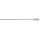 14K White Gold 1.6mm Franco 20 Chain with Lobster Lock