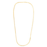 14K Yellow Gold 7 3mm Imperial Herringbone Chain Bracelet with Lobster Lock