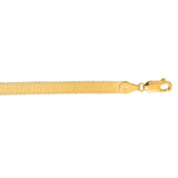 14K Yellow Gold 18 6mm Imperial Herringbone Chain with Lobster Lock