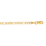 14K Yellow Gold 3.1mm Figaro 20 Chain with Lobster Lock
