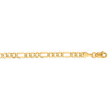14K Yellow Gold 3.7mm Lite Figaro 20 Chain with Lobster Lock