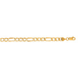 14K Yellow Gold 5.6mm Lite Figaro 20 Chain with Lobster Lock