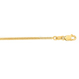 14K Yellow Gold 1.4mm Gourmette 18 Chain with Lobster Lock