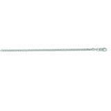 14K White Gold 2.2mm Gourmette 18 Chain with Lobster Lock