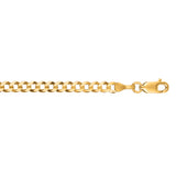 14K Yellow Gold 3.6mm Comfort Curb 24 Chain with Lobster Lock