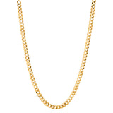 14K Yellow Gold 4.7mm Comfort Curb 22 Chain with Lobster Lock