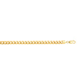 14K Yellow Gold 5.5mm Semi-Solid Miami Cuban 8.5 Chain Bracelet with Lobster Lock