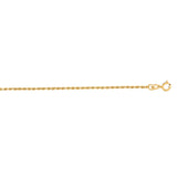 14K Yellow Gold 18 1.4mm Diamond Cut Royal Rope Chain with Spring Ring Clasp