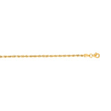 14K Yellow Gold 20 2.5mm Diamond Cut Royal Rope Chain with Lobster Lock