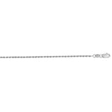 14K White Gold 22 1.4mm Diamond Cut Royal Rope 22 Chain with Lobster Lock
