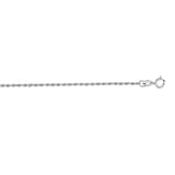 14K White Gold 1.4mm Diamond Cut Royal Rope 20 Chain with Spring Ring Clasp