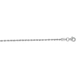 14K White Gold 1.8mm Diamond Cut Royal Rope 18 Chain with Lobster Lock