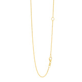 14K Yellow Gold 1.1mm Extendable Diamond Cut Cable 20 Chain (Jump Ring at 16 inch) with Lobster Lock