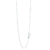14K White Gold 0.6mm Extendable Box 18 Chain (Jump Ring at 16 inch) with Spring Ring