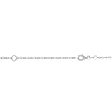 14K White Gold 1.2mm Extendable Cable 18 Chain (Jump Ring at 16 inch) with Lobster Lock