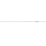14K White Gold 1.1mm Double Extendable Diamond Cut Cable 18 Chain with Lobster Lock. Jump Ring at 16 and 17 inch.