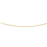 14K Yellow Gold 2.5mm Textured Cable 20 Chain with Lobster Lock