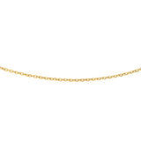 14K Yellow Gold 3.3mm Textured Cable 18 Chain with Lobster Lock