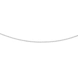 14K White Gold 2.3mm Textured Cable 24 Chain with Lobster Lock