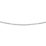 14K White Gold 2.9mm Textured Cable 18 Chain with Lobster Lock