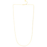 14K Yellow Gold 1.1mm Adjustable Diamond Cut Cable 30 Chain with Lobster Lock