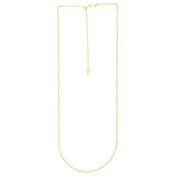 14K Yellow Gold 1mm Adjustable Wheat 22 Chain with Lobster Lock
