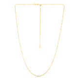14K Yellow Gold 1.2mm Adjustable Sparkle 22 Chain with Lobster Lock