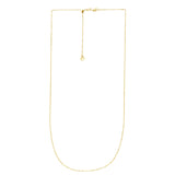 14K Yellow Gold 1.4mm Adjustable Singapore 22 Chain with Lobster Lock