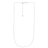 14K White Gold 1.4mm Adjustable Singapore 22 Chain with Lobster Lock